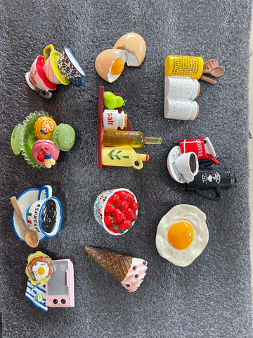 Ixora fridge magnets set of 10 3d design with strong magnets