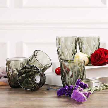 Ixora dark green colored Glass Set of 6 for Water