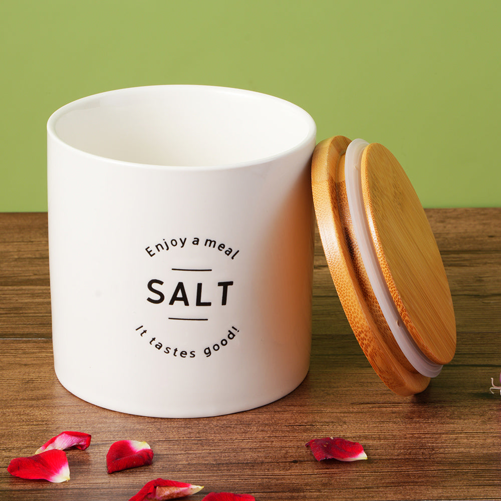 Ixora ceramic container salt 500 ml capacity 1 pieceIXORA EXPORTSIxora ceramic container salt 500 ml capacity 1 piece