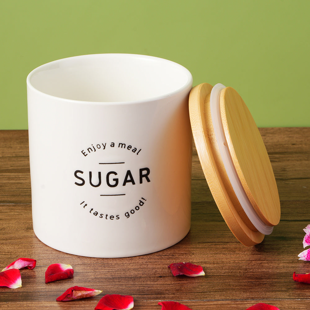 Ixora ceramic container sugar 500 ml capacity 1 pieceIXORA EXPORTSIxora ceramic container sugar 500 ml capacity 1 piece