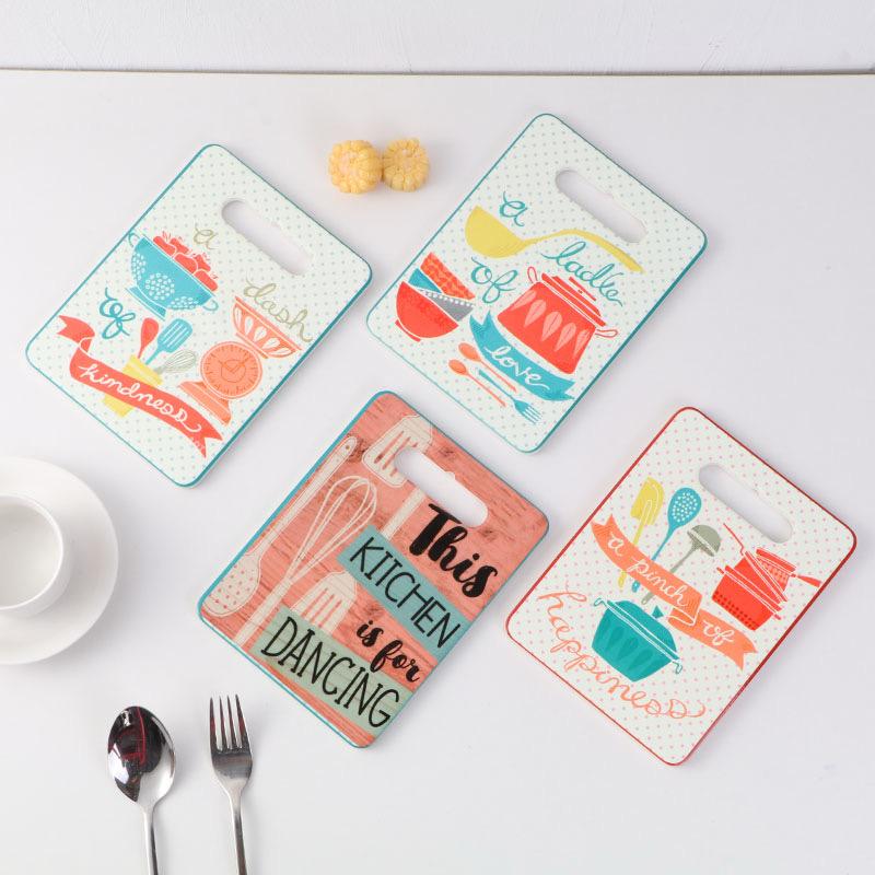 Ixora coaster for hot plate and pan ceramic with wooden base 7.5 cm length 5.5 cm width