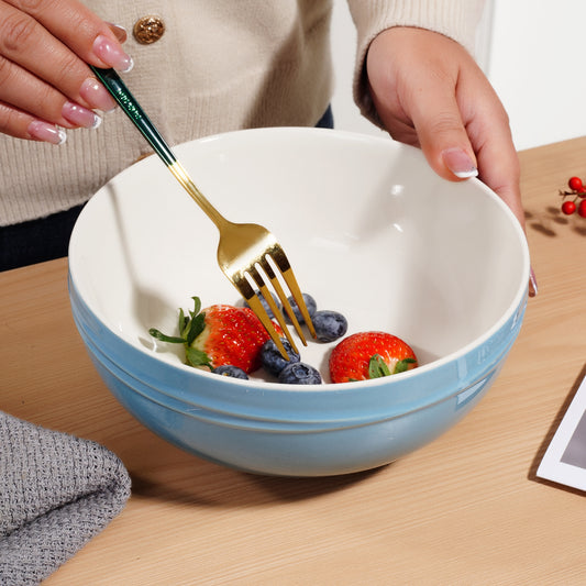 Ixora kitchen ceramic deep bowl 19 cm diameter blue