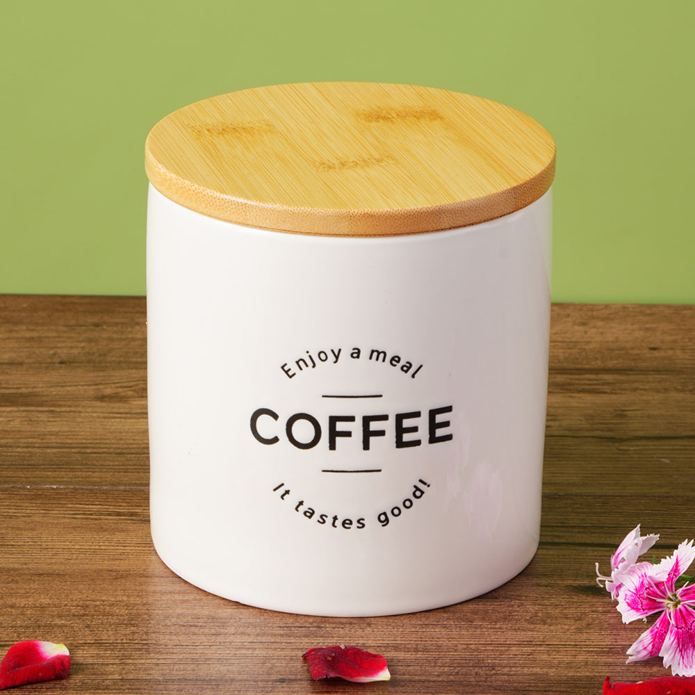 Ixora ceramic container coffee 500 ml capacity 1 pieceIXORA EXPORTSIxora ceramic container coffee 500 ml capacity 1 piece